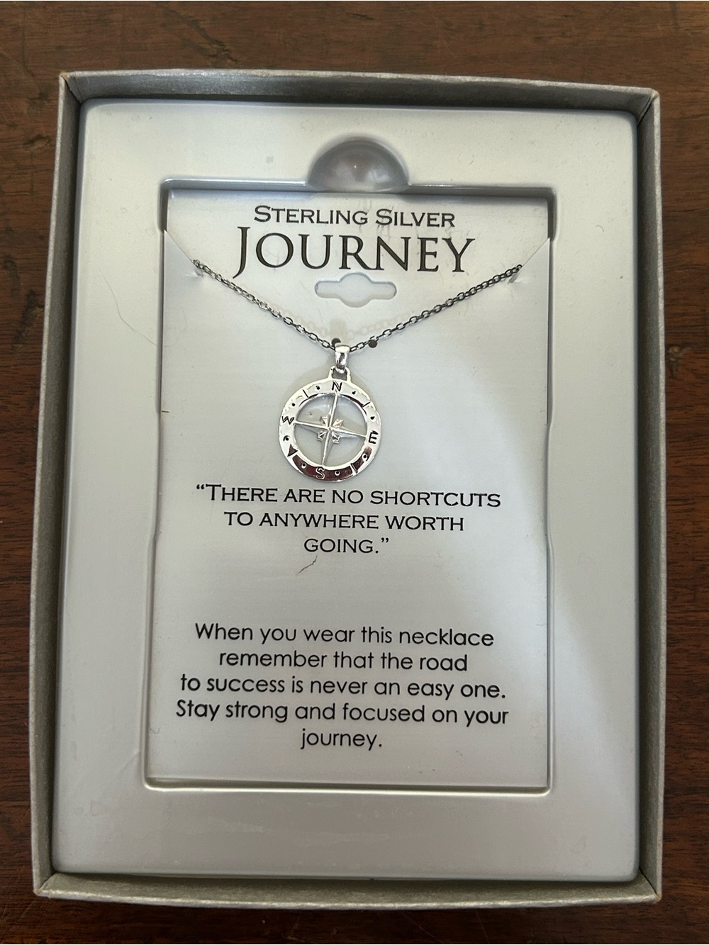 Kohl's Sterling Silver Compass Journey Necklace - Silver